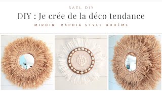 D50 DIY  je crée de la déco tendance inspiration bohème miroir raphia [upl. by Hynda]