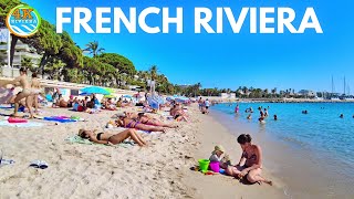 Beach Walk Saint Tropez  Cannes 4K 💛 Full Walking Tour September French Riviera 2023🧡 [upl. by Esoryram]