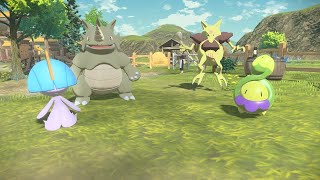 Shiny Alpha Ralts and Budew And Rhydon and Kadabra I guess  Pokemon Legends Arceus [upl. by Aihceyt177]