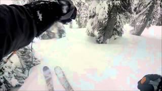 Backcountry Skiing Baldy Rocks  Kootenay Pass March 16 2015 [upl. by Brunell]