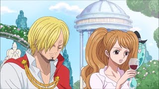 One Piece 809  Sanji Meets Yonko Big Mom Vinsmoke Lust For Pudding HD [upl. by Solraced]