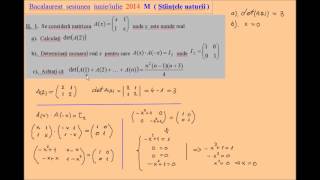 Bacalaureat 2014 M2 Stiinte  Subiectul II ex1 [upl. by Ayekram]