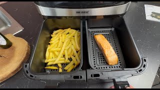 Emerio Dubbele smartfryer van de Action review [upl. by Bartel226]