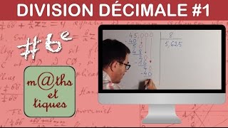 Poser une division décimale 1  Sixième [upl. by Shih]