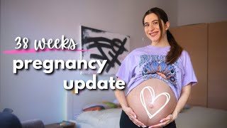 38 Weeks Pregnancy Update  due date symptoms belly shot [upl. by Hamas]