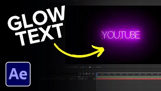 How to Glow Text in After Effects [upl. by Erej]