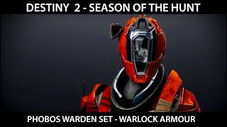 Destiny 2 Beyond Light Phobos Warden Armour Set Video  Vanguard Warlock Armour [upl. by Eelatsyrc]