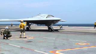 X47B Completes First Carrierbased Arrested Landing [upl. by Anuaek]