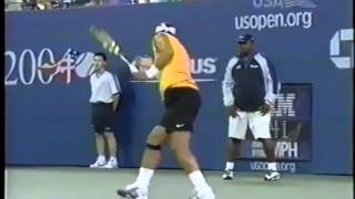 Roddick 141 mph serve to Nadals face [upl. by Nashbar687]