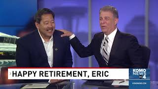 Seattle Mayor Bruce Harrell surprises KOMO anchor Eric Johnson on his final show [upl. by Koblas]