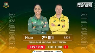 LIVE  2nd ODI Match  Bangladesh Women vs Australia Women  SBNCS [upl. by Enier]