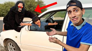 Gorilla Stopped My Brother Car 😱 Ak Ultra Gaari Mein Phas Gaya 😰 [upl. by Melodie]