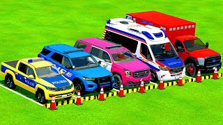 DACIA VOLSKWAGEN AUDI POPLICE CARS and MERCEDES FORD AMBULANCE EMERGENCY TRANSPORT  FS22 [upl. by Pessa]