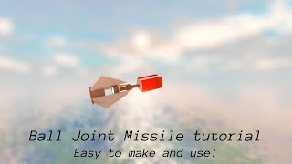 ROBLOX PLANE CRAZY Easy Ball Joint Missile tutorial NO GYRO USED [upl. by Lehcir]