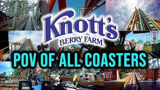 Knotts Berry Farm All Roller Coasters POV Compilation in 4K [upl. by Laeira194]