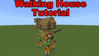 How to Make a Walking House in Minecraft Bedrock  Minecraft Redstone Tutorial [upl. by Eslek]