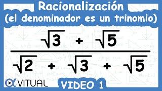 Racionalización el denominador es un trinomio  Video 1 de 2 [upl. by Latnahc]