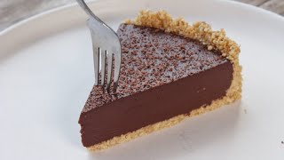 Η πιο εύκολη Τάρτα Σοκολάτας Χωρίς Ψήσιμο  No Bake Chocolate Tart [upl. by Stochmal212]