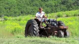 Lely Tedder and Repowered Massey Harris 33 [upl. by Leeann]