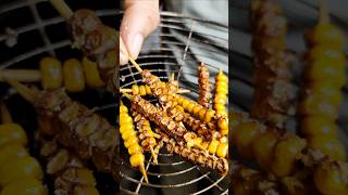 Making Sweet Corn Recipe 😱 Sweet Corn Fry corn making make survival outdoors [upl. by Mailliw]