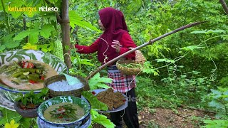 panen kacang panjanglanjut masak kacang panjang santan pedasterong penyettempe goreng [upl. by Arluene]