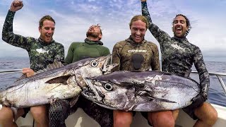 SPEARFISHING HUGE DOGTOOTH TUNA B2B Pacific TourB2B Ep 8 [upl. by Ainoda]