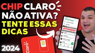 COMO CADASTRAR O CHIP DA CLARO QUE NÃO ATIVA SMS DA CLARO NÃO CHEGA NO CELULAR  RESOLVA 2024 [upl. by Gobert]