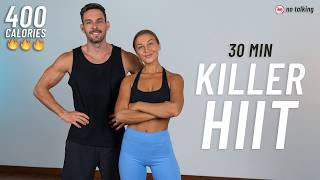 30 MIN KILLER HIIT Workout  Full Body Cardio No Equipment No Repeats [upl. by Gnod]