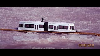 SIKU Trams at the Pink Lake and Seashore 2018Siku Straßenbahn [upl. by Laertnom]