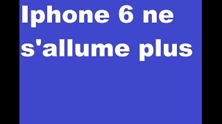 iPhone 6 ne sallume plus  Iphone 6 doesnt turn on [upl. by Nytnerb]