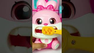 Satisfying with Unboxing amp Review Cute Pink Rabbit Set Toys Kitchen Brushing Teeth ASMR Videos [upl. by Eirret]