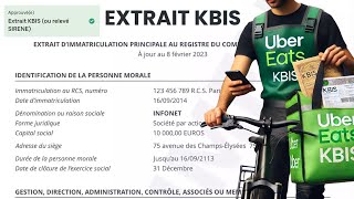 Où trouver lextrait de KBIS pour Uber Eats  Guide 2024 [upl. by Attevroc]