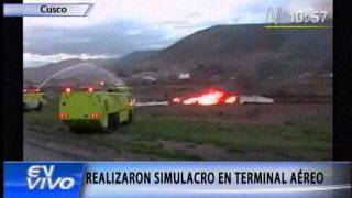 Cusco Realizan simulacro en Terminal Aereo [upl. by Cedric]