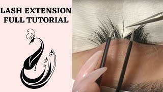 Eyelash Extensions 101  Full Tutorial on Application [upl. by Svend]