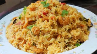 Prawns Biryani RecipeQuick and Simple Chemmeen BiryaniKerala Style Prawns biryani recipe [upl. by Eelahs427]