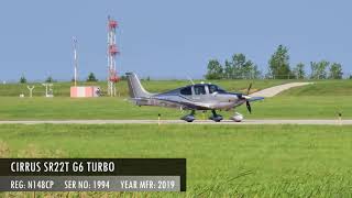 2019 Cirrus SR22T G6 Turbo  Taxi Engine RunUp and Takeoff  JCIKIXD  N148CP [upl. by Frank]