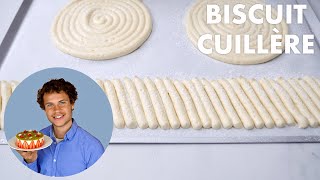 RECETTES DES BISCUITS CUILLÈRES pour une Charlotte  CAP pâtisserie [upl. by Akinyt595]