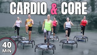 40 MIN Trampoline CARDIO Workout  JUMPSPORT Rebounder  Strength  Core [upl. by Iren]