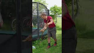 Scything Tricky Areas Under the Trampoline shorts [upl. by Erminia542]