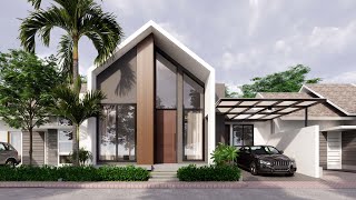 Sketchup House Design 16 11x9 meter Enscape 30 Realtime Rendering [upl. by Lahcsap]