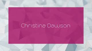 Christina Dawson  appearance [upl. by Demahum2]