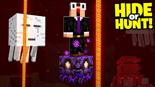 Minecraft Trapped ABOVE the NETHER Hide Or Hunt 4 [upl. by Shimkus]