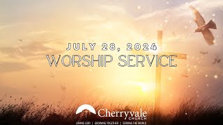 July 28 2024 Sunday Worship Service at Cherryvale UMC Staunton VA [upl. by Saxen]