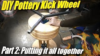 Building an Asian Pottery Kick Wheel kerokuro or karatsu wheel Part 22 The Rest of It [upl. by Ainehta248]