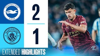 EXTENDED HIGHLIGHTS  Brighton 21 Man City  Haaland scores in City defeat [upl. by Kimberlyn]