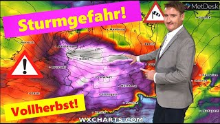 ACHTUNG Sturm und Orkangefahr wächst Der Herbst dreht voll auf Viel Regen Hochwassergefahr [upl. by Seyler]