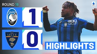 ATALANTALECCE 10  HIGHLIGHTS  Lookman edges Lecce  Serie A 202324 [upl. by Adina189]