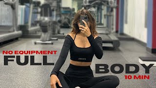 10 min full body workout  Oceane Andrea no music just beeps [upl. by Mishaan]