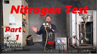 HVAC 153 Nitrogen Pressure test with Analogue gauges [upl. by Harutak729]