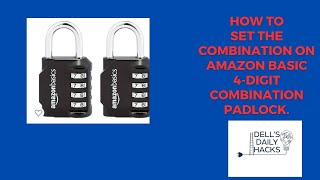 How to set the combination on Amazon Basic 4Digit combination padlock [upl. by Annoyk]